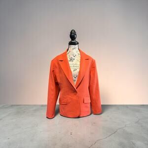 NWT Equipment Femme Acinta Blazer Chili Orange Single Button Jacket Sz 8